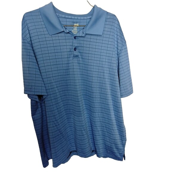 Haggar Cool 18 Pro Mens Polo Shirt  Blue Size Large short sleeve Golf - Picture 1 of 3